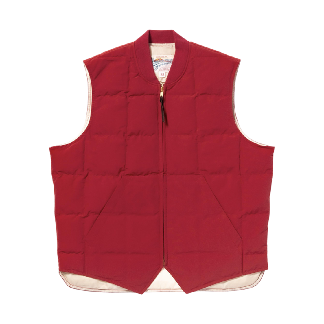 MJ24110 The Real McCoy's Cotton Nylon Down Vest Red