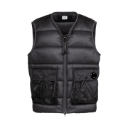 C.P. Company D.D. Shell Down Vest Black - 23FW
