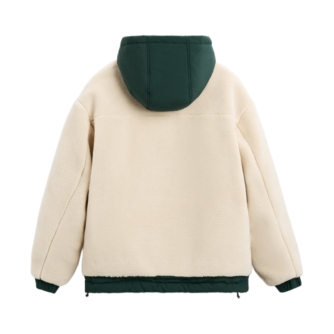 자라 콘트라스트 포우 셔링 자켓 오이스터 화이트(Zara Contrast Faux Shearling Jacket Oyster White) - 2
