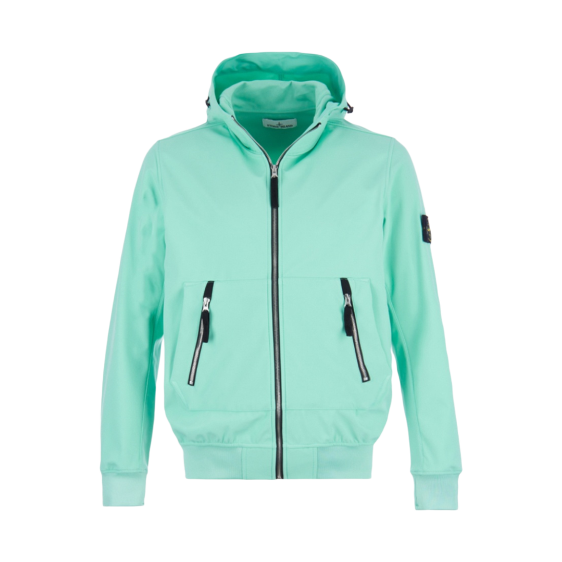 스톤 아일랜드 40727 라이트 소프트 쉘 후드 자켓 아쿠아 - 21SS(Stone Island 40727 Light Soft Shell Hooded Jacket Aqua - 21SS) - 1