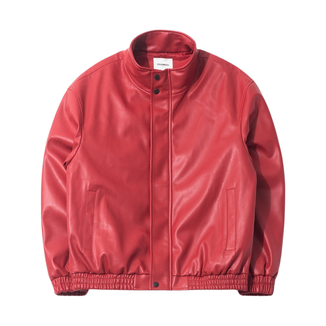 Q4AMJK002RED QT8 Garments TL Synthetic Leather Hidden Jacket Red