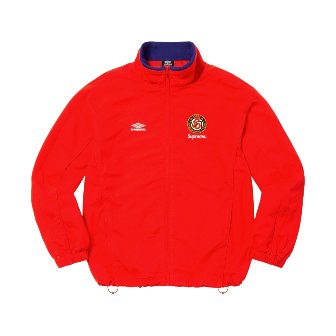 슈프림 x 엄브로 코튼 립스탑 트랙 자켓 레드 - 23FW