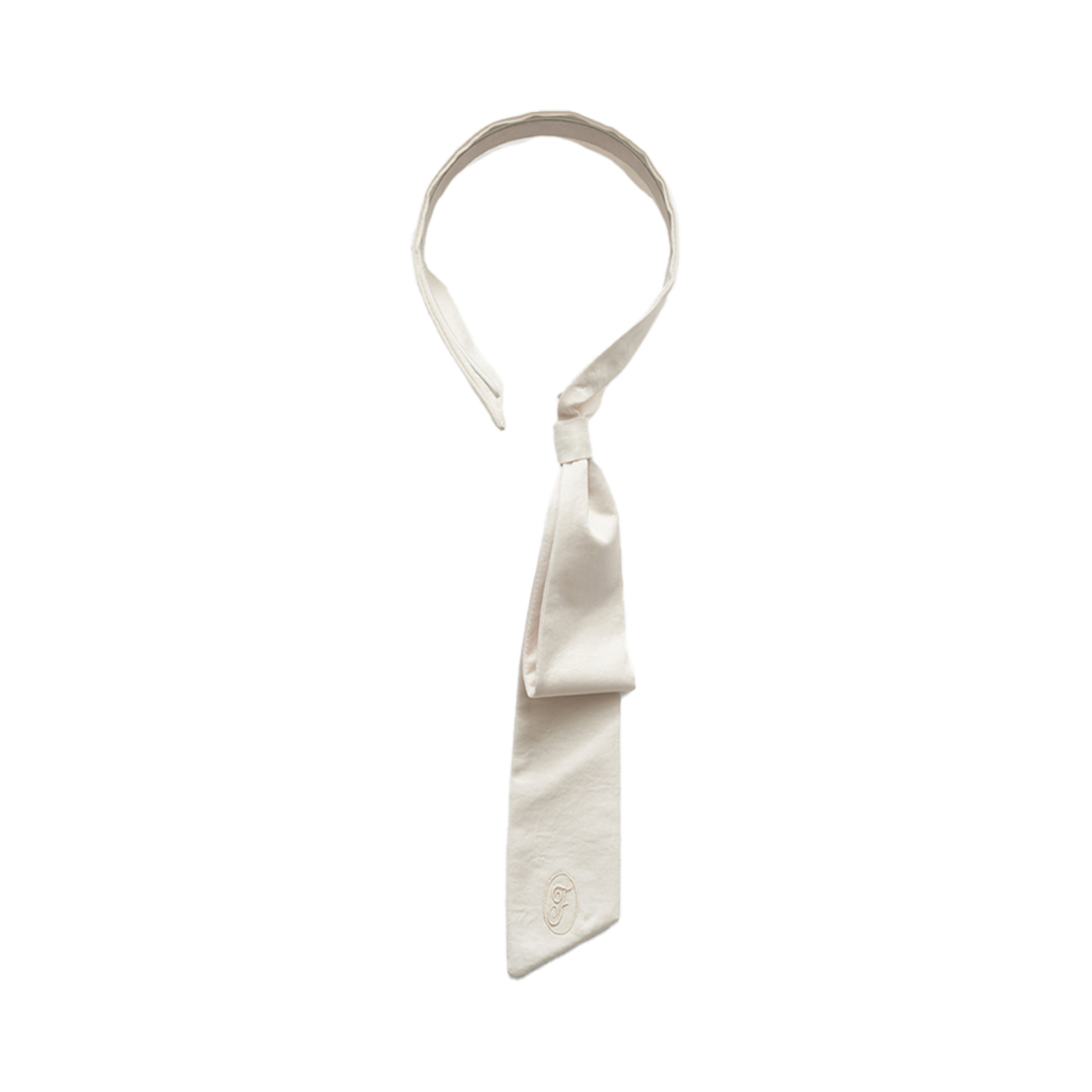 FV25A_HB01IV000 FARVEN Ribbon Headband Satin Ivory