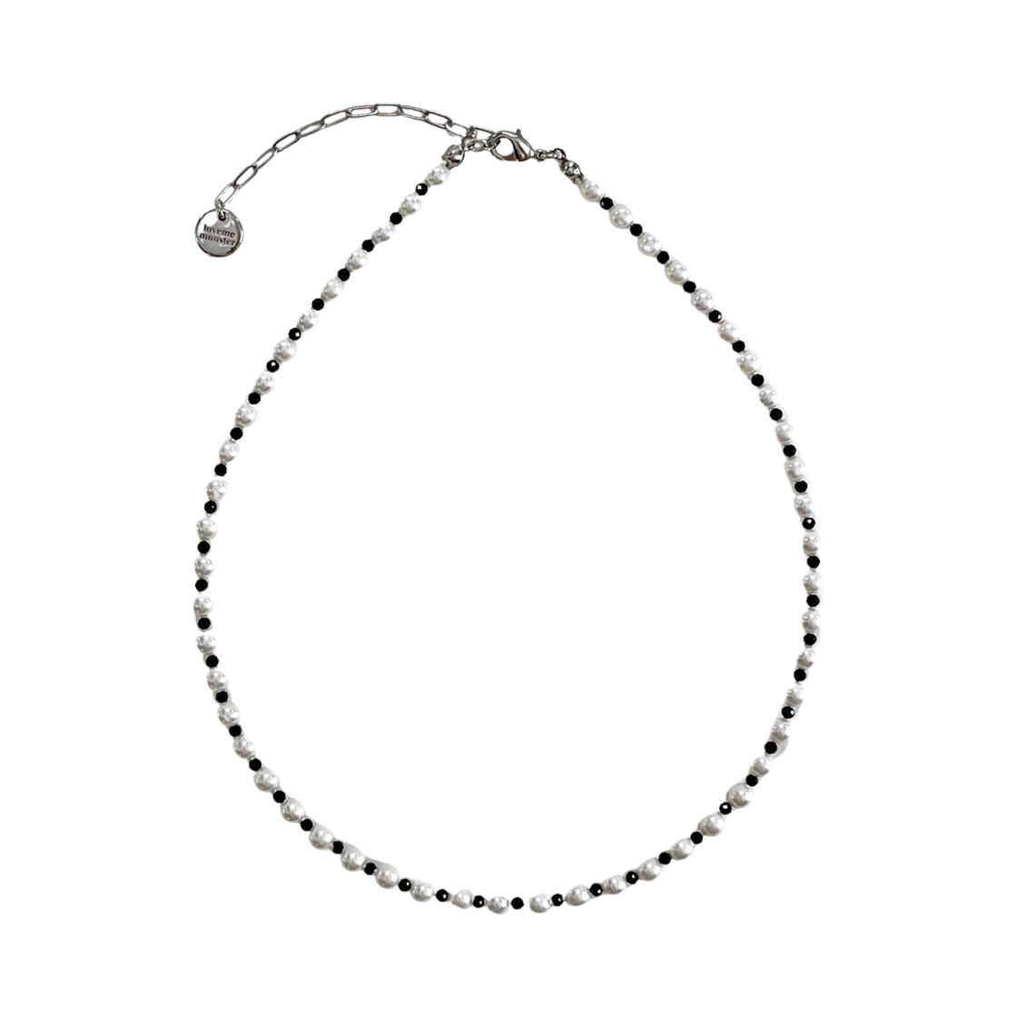 러브미몬스터 진주 & 오닉스 믹스 목걸이 블랙(lovememonster Pearl & Onyx Mix Necklace Black) - 1