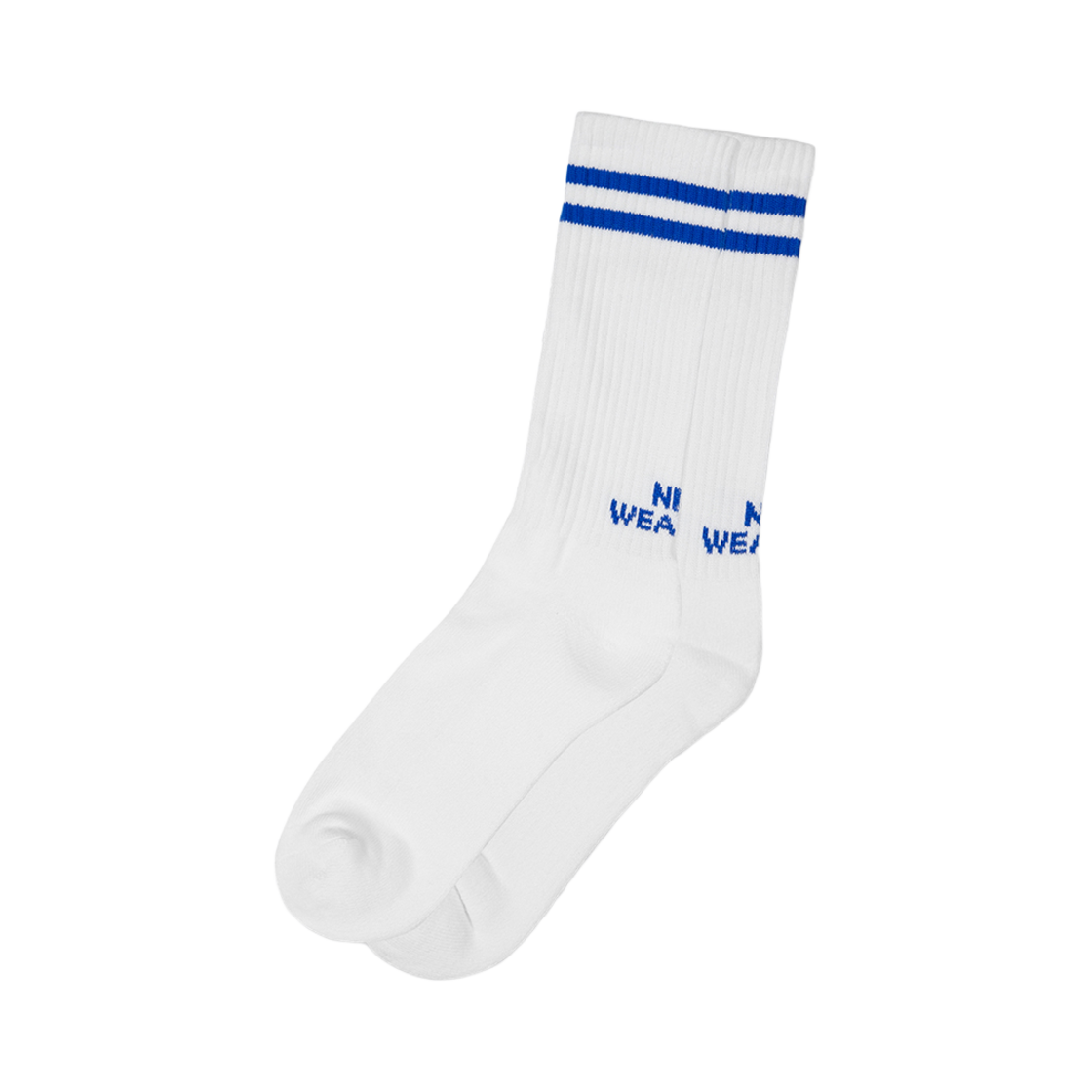 S11158 Nice Weather Apparel Stripe Skate Socks 1P Blue