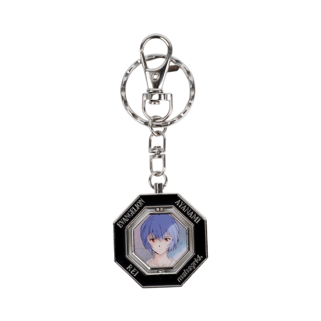 MG2EFMAB69BBK Mahagrid x Evangelion Rei Spin Keyring Black