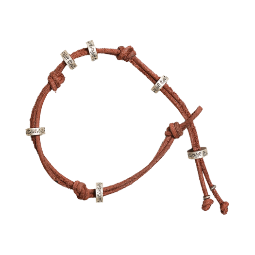 TBH52ABAN001DB TOWTOW.ARCHIVE Monda Leather Bracelet Brick