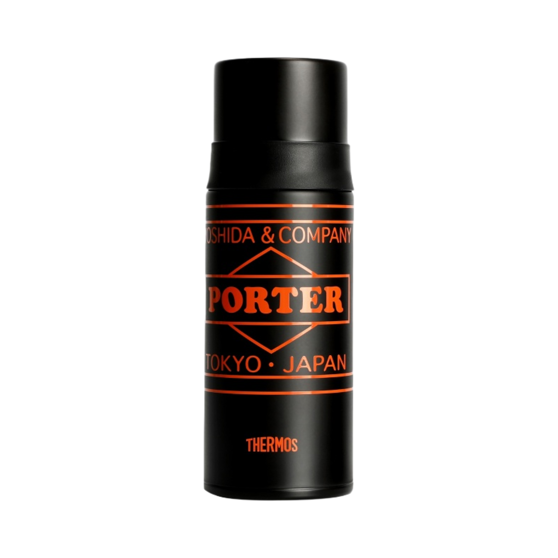 포터 x 써모스 스테인리스 보틀 블랙 오렌지(Porter x Thermos Stainless Bottle Black Orange)