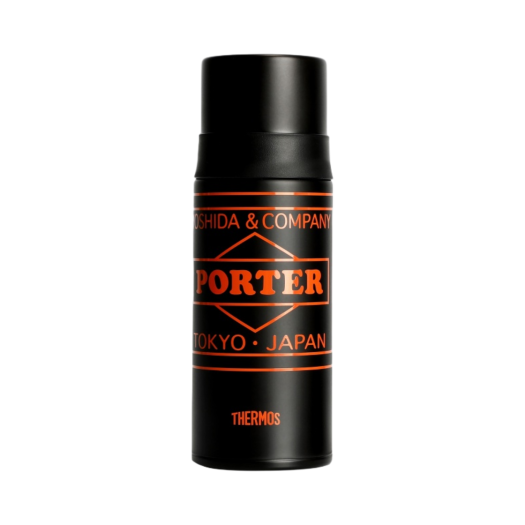 PT-999-00011PT23 Porter x Thermos Stainless Bottle Black Orange
