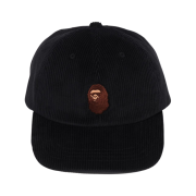 BAPE Ape Head Corduroy Cap Black