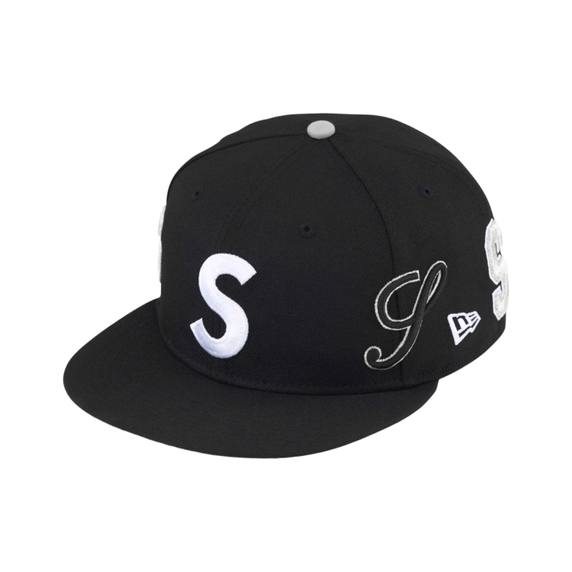 슈프림 멀티 S 로고 뉴에라 블랙 - 25SS(Supreme Multi S Logo New Era Black - 25SS)