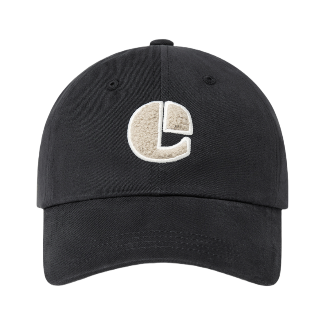 이미스 부클 빈티지 로고 볼캡 블랙(Emis Boucle Vintage Logo Ball Cap Black)