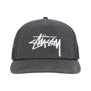Stussy Mid-Depth Big Stock Mesh Snapback Black