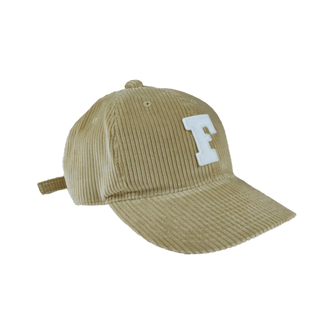 풀카운트 6 패널 코듀로이 베이스볼 캡 F 패치 베이지(Fullcount 6 Panel Corduroy Baseball Cap F Patch Beige)