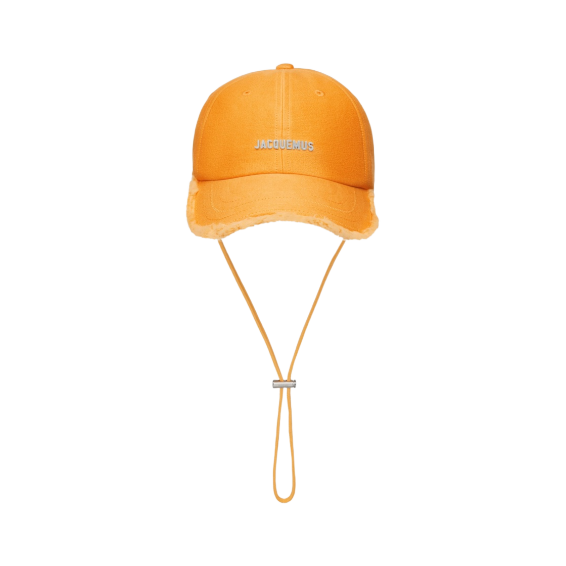 235AC452-5106-780 Jacquemus La Casquette Artichaut Frayed Baseball Cap Dark Orange