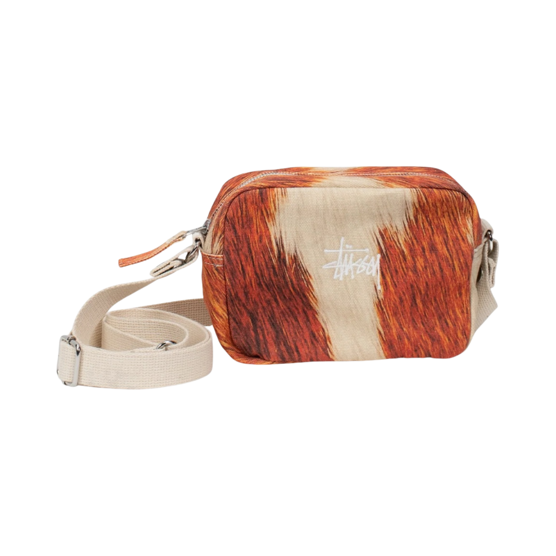 스투시 캔버스 사이드 파우치 카우하이드