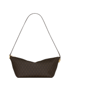 Saint Laurent Le Monogramme Crossbody Bag in Cassandre Canvas and Smooth Leather Chestnut