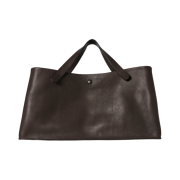 The Row Idaho Bag in Leather Dark Brown