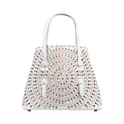 Alaia Mina 20 Bag in New Vienne Lux Calfskin Optic White