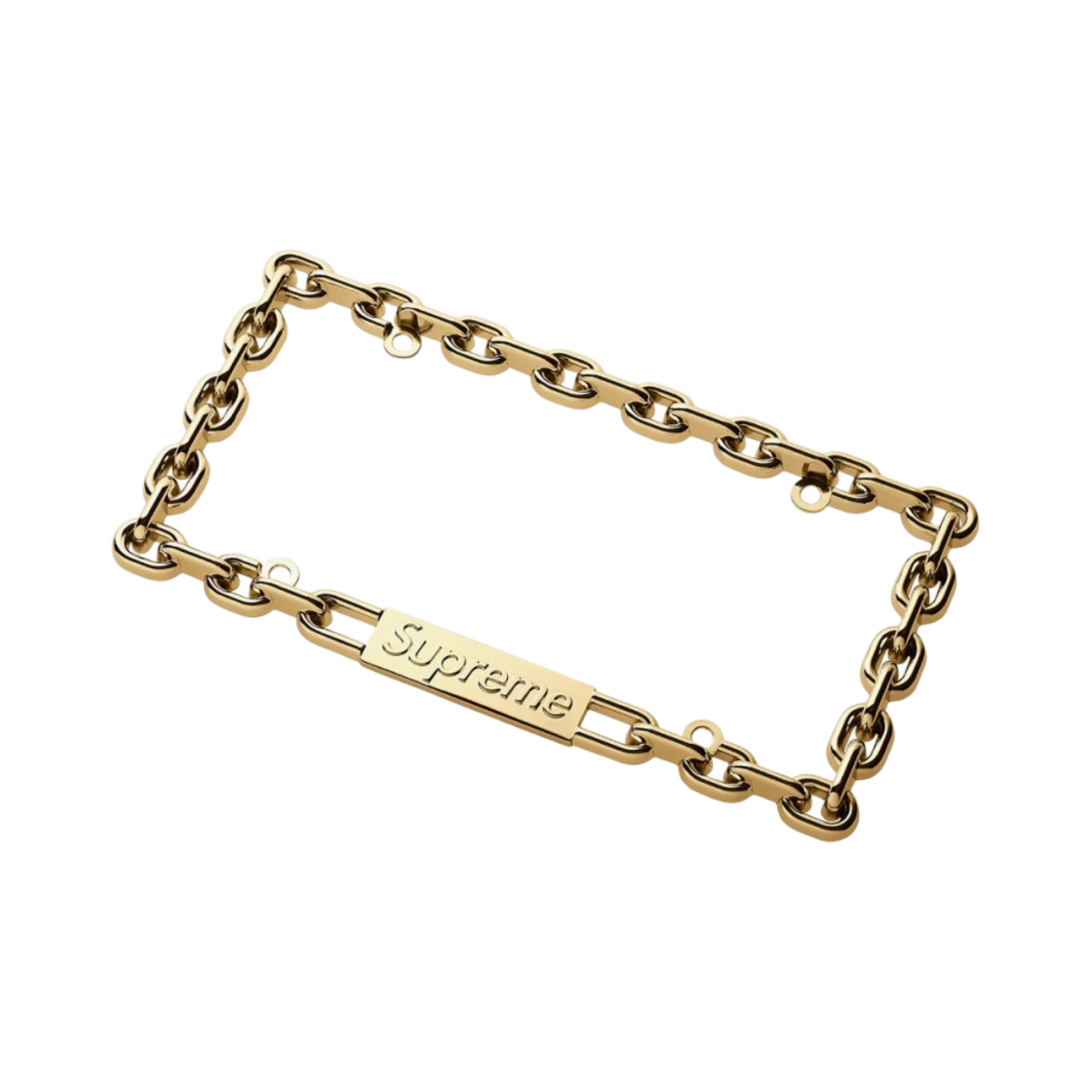 슈프림 체인 라이센스 플레이트 프레임 골드 - 18FW(Supreme Chain License Plate Frame Gold - 18FW) - 3