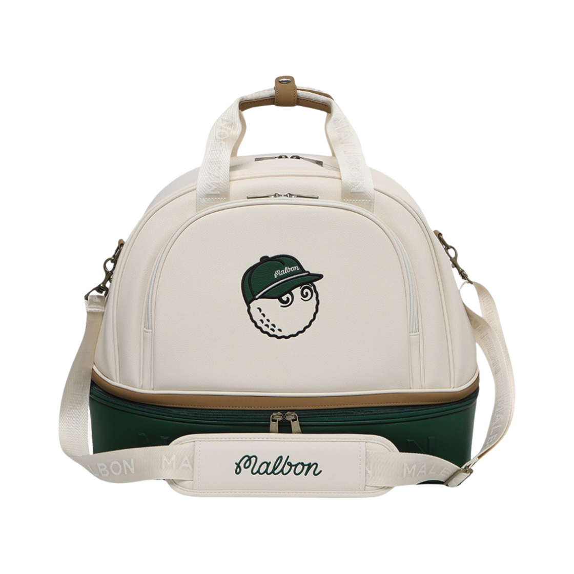 - Malbon Golf Round Square Boston Bag Green