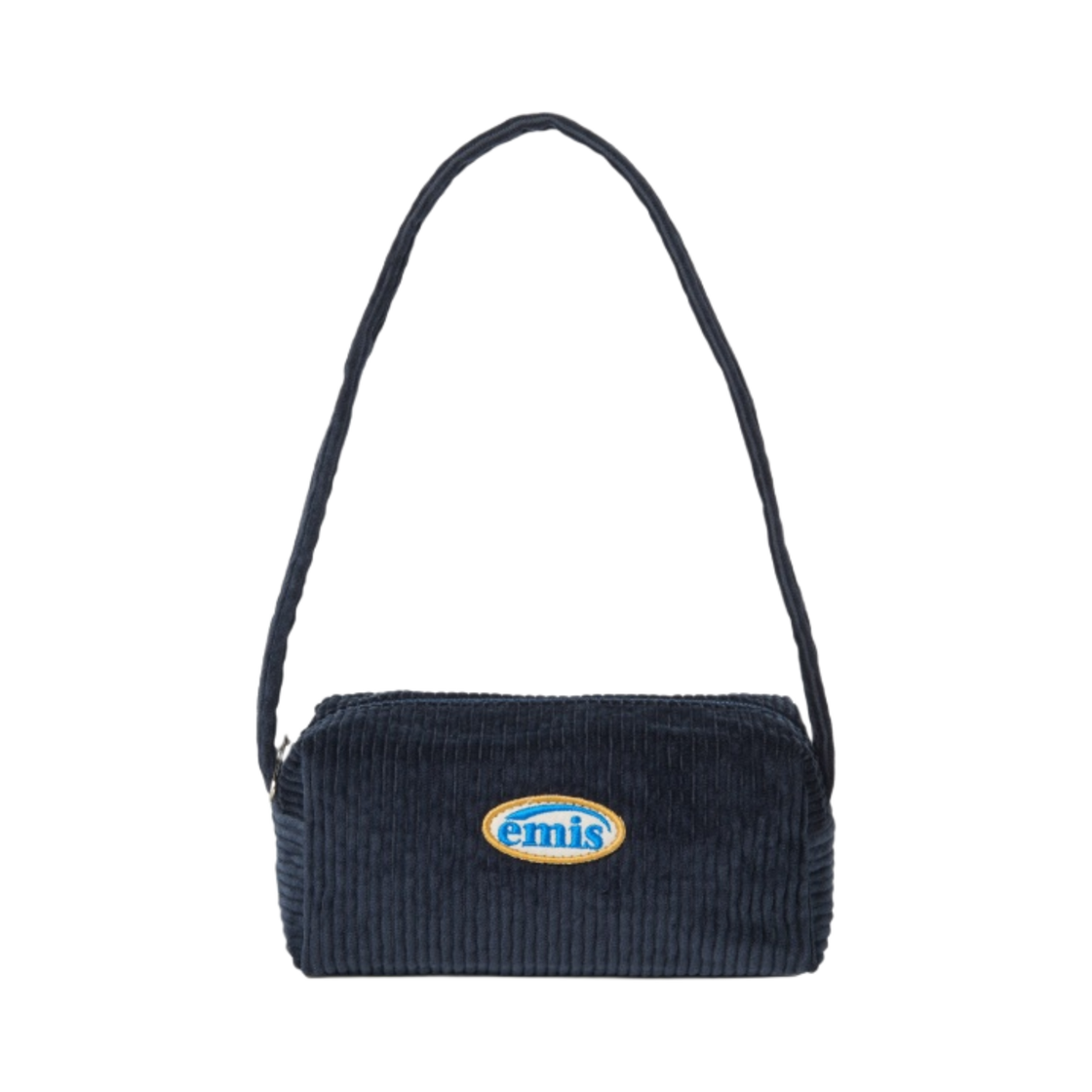 이미스 코듀로이 미니 스퀘어 호보백 네이비(Emis Corduroy Mini Square Hobo Bag Navy)