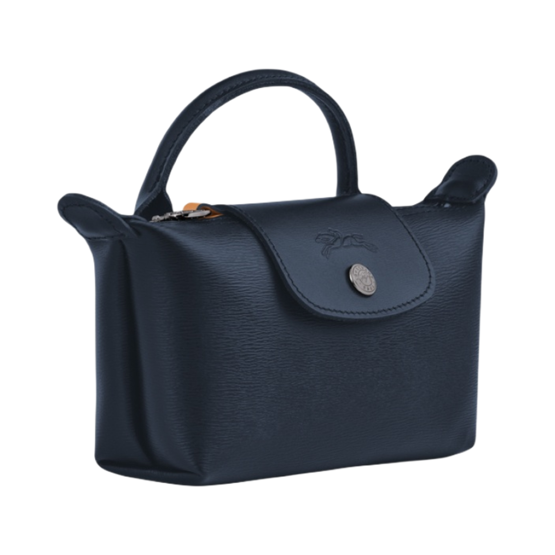 34175HYQ556 Longchamp Le Pliage City Handle Pouch Blue Navy - #2