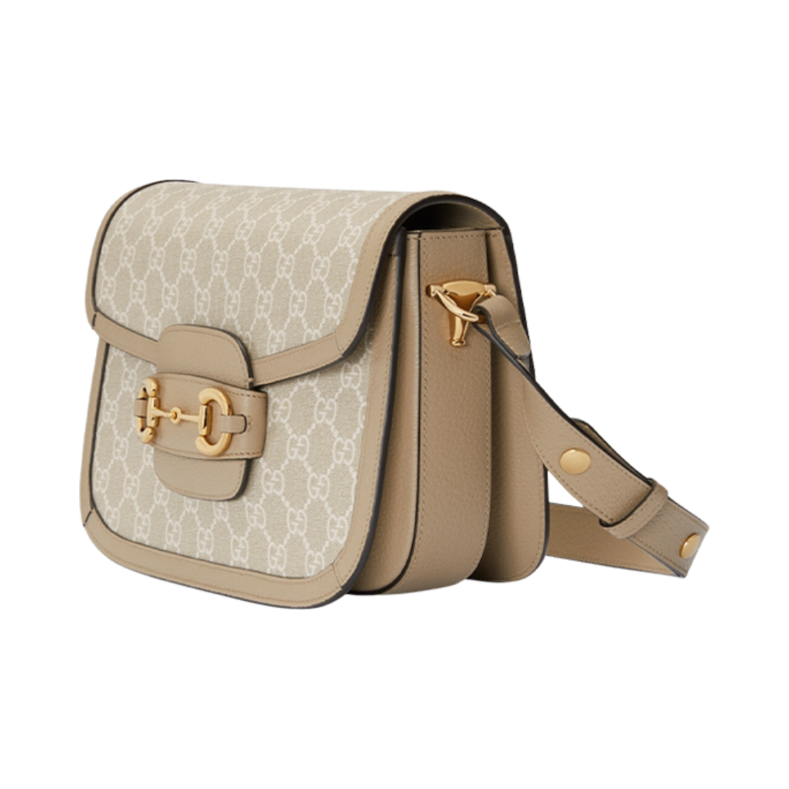 구찌 홀스빗 1955 스몰 백 베이지 화이트 캔버스(Gucci Horsebit 1955 Small Bag Beige White Canvas) - 2