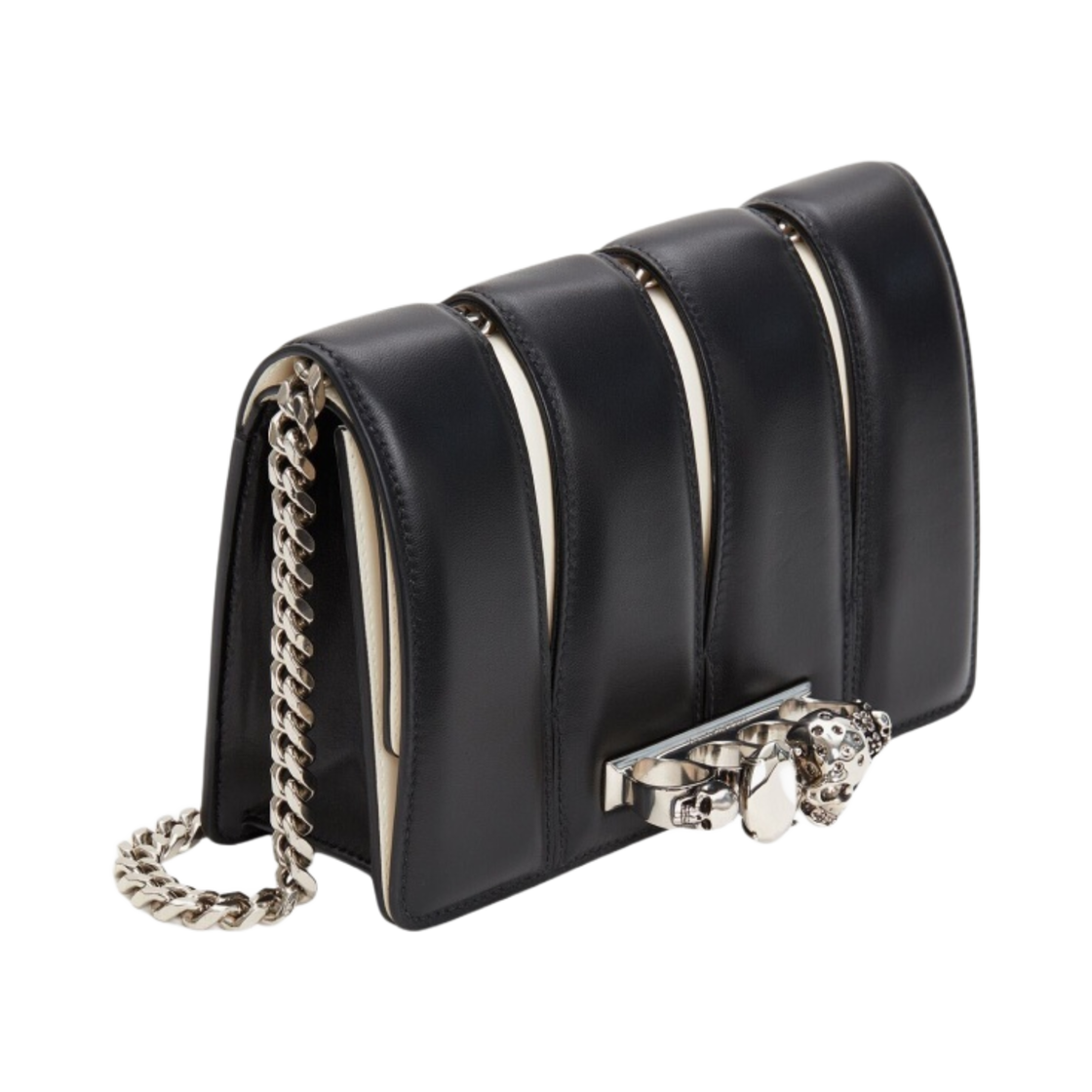 알렉산더 맥퀸 슬래쉬백 블랙 아이보리(Alexander McQueen Slash Bag Black Ivory) - 3