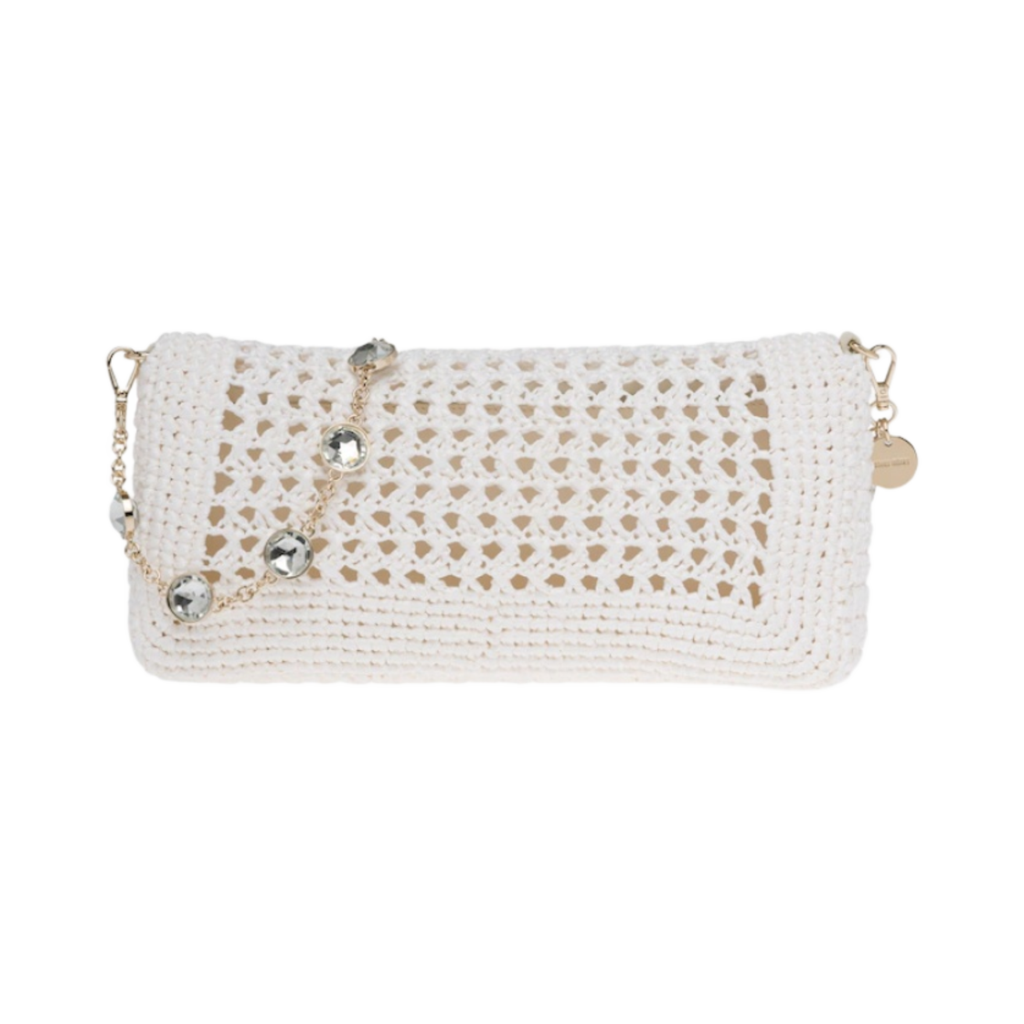 미우 미우 패브릭 숄더백 화이트(Miu Miu Fabric Shoulder Bag White) - 3