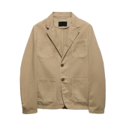 Prada Single-Breasted Cotton Jacket Cord