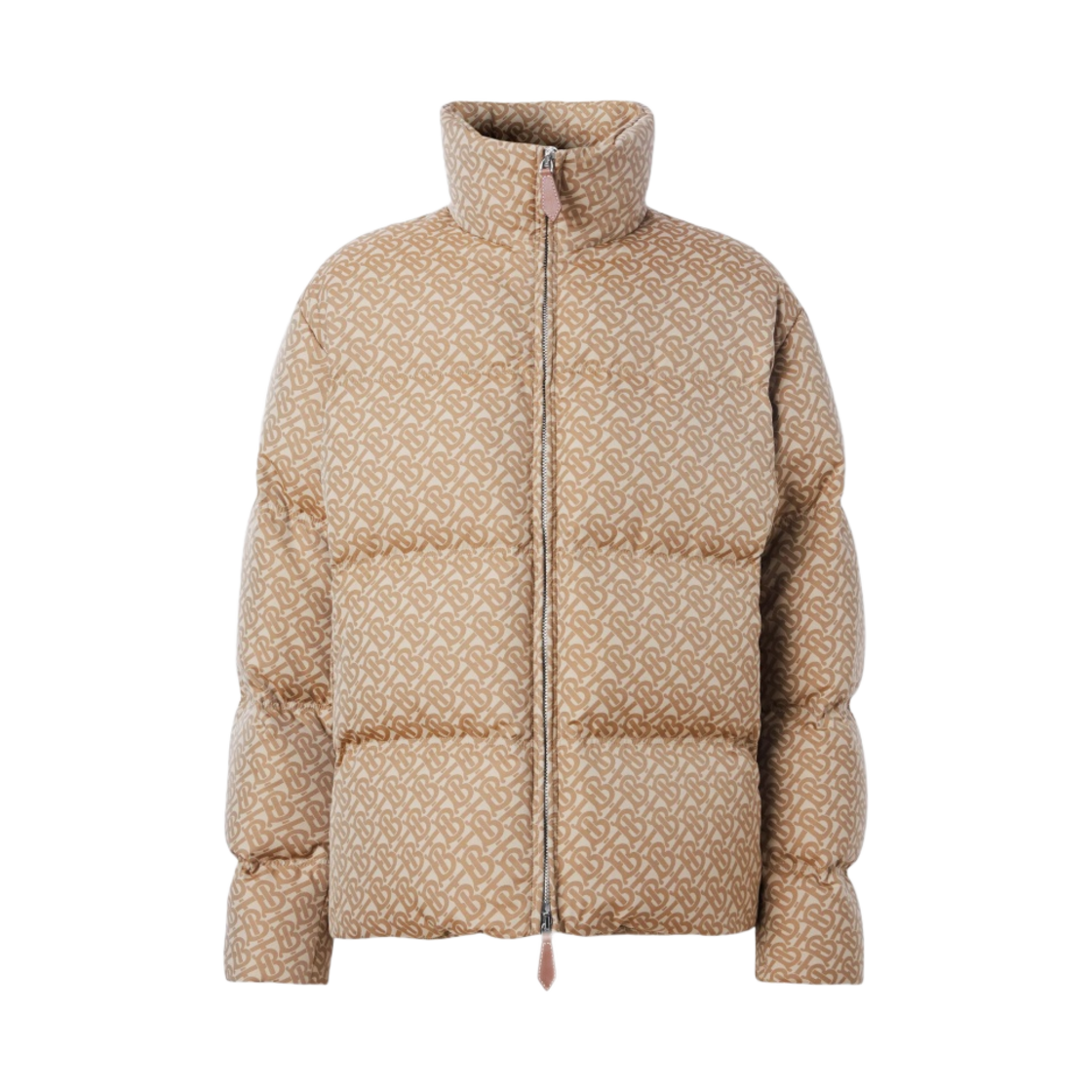 버버리 모노그램 자카드 퍼퍼 자켓 소프트 펀(Burberry Monogram Jacquard Puffer Jacket Soft Fawn) - 1
