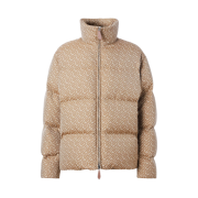 Burberry Monogram Jacquard Puffer Jacket Soft Fawn
