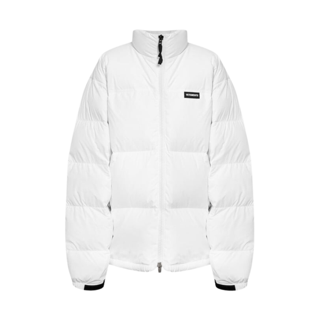 베트멍 로고 다운 자켓 화이트(Vetements Logo Down Jacket White)