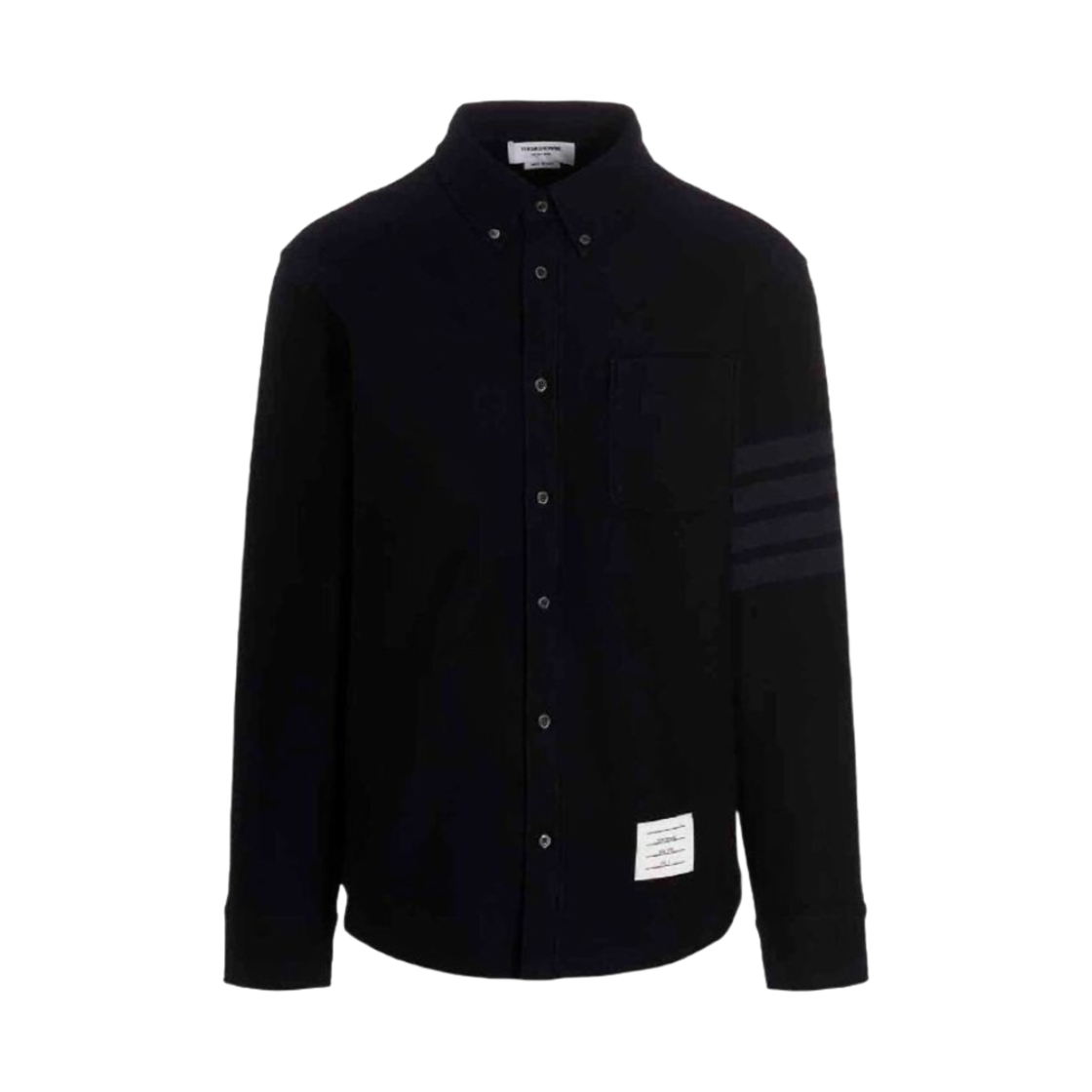 MJT361A-06772-415 Thom Browne Double Face Tech Twill 4-Bar Button Down Shirt Jacket Navy