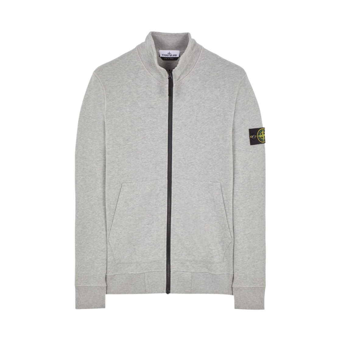 스톤 아일랜드 64320 코튼 플리스 가먼트 다이드 풀 집업 스웨트셔츠 멜란지 그레이 - 22FW(Stone Island 64320 Cotton Fleece Garment Dyed Full Zip Sweatshirt Melange Grey - 22FW) - 1