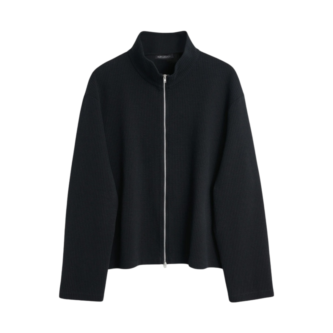 M2246SB Our Legacy Shrunken Fullzip Polo Black