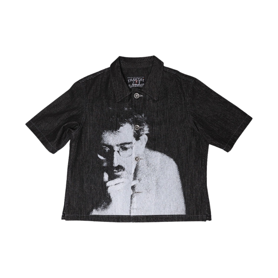 24SS-GSJWBD Traktat Walter Benjamin Denim Half Shirts Jacket Black