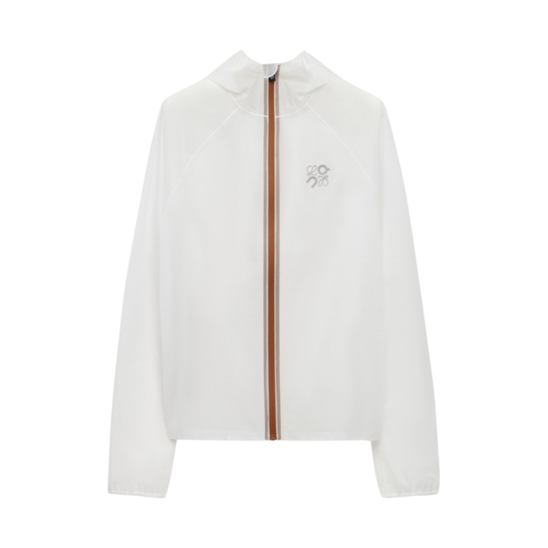 (W) 로에베 x 온 러닝 울트라 자켓 테크니컬 쉘 화이트((W) Loewe x On Running Ultra Jacket in Technical Shell White)