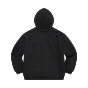 Supreme Hooded Twill Varsity Jacket Black - 22SS