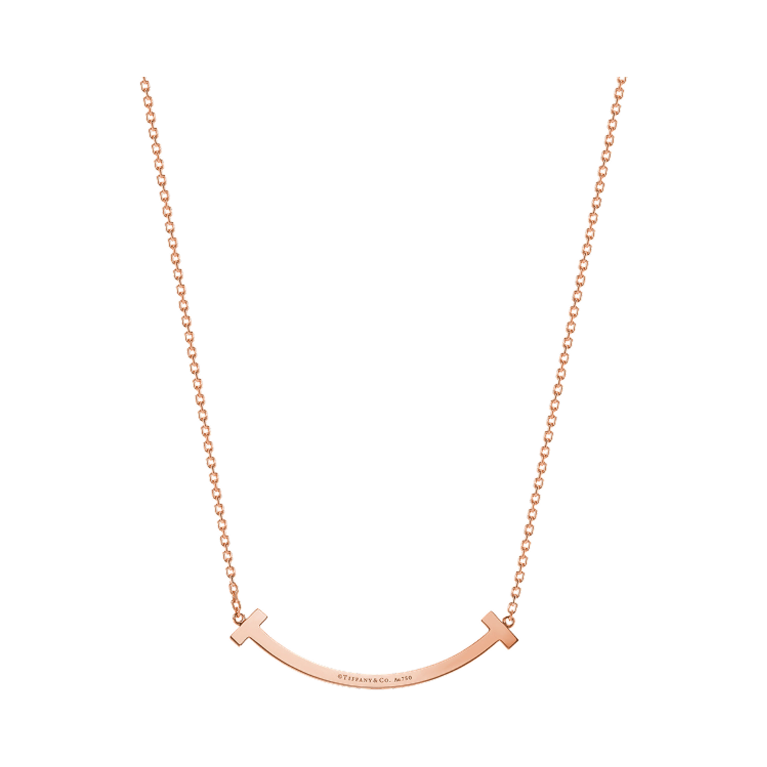 티파니 앤 코 티파니 T 스마일 펜던트 미디움 로즈 골드 다이아몬드(Tiffany & Co. Tiffany T Smile Pendant Medium Rose Gold Diamonds) - 2