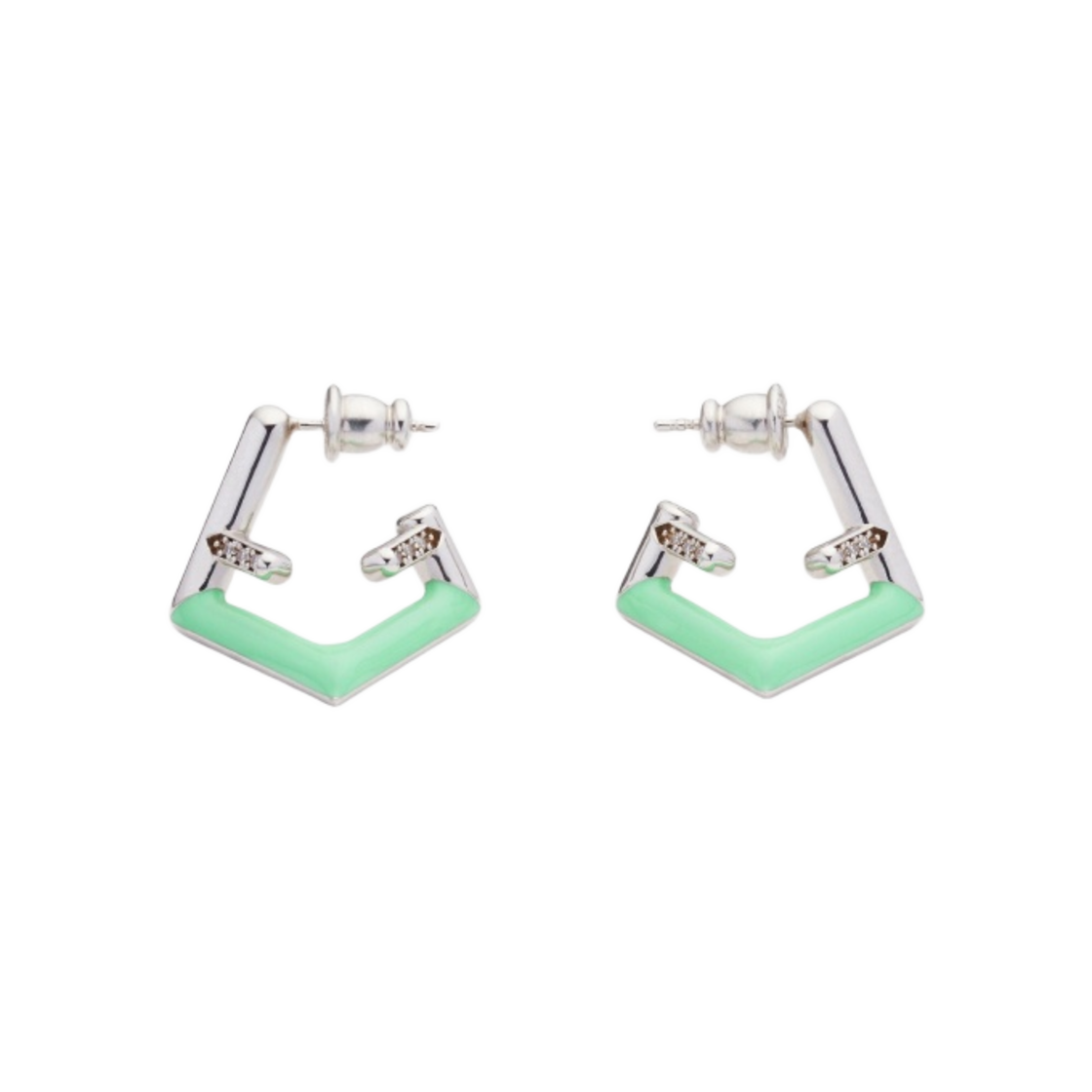 (W) 펜디 퍼스트 이어링 실버((W) Fendi First Earrings Silver) - 1