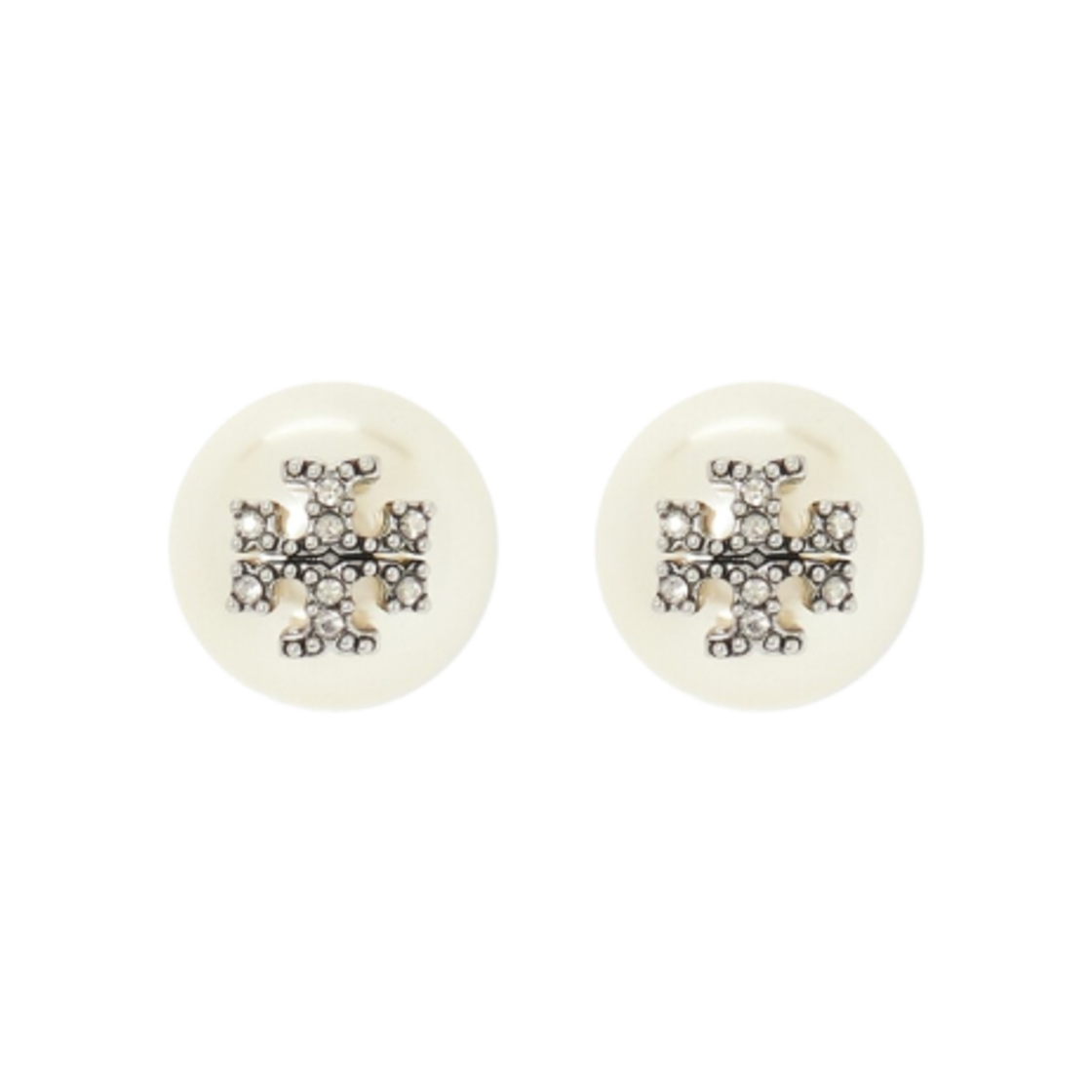 163698-056 (W) Tory Burch Kira Pearl Stud Earring Tory Silver Pearl