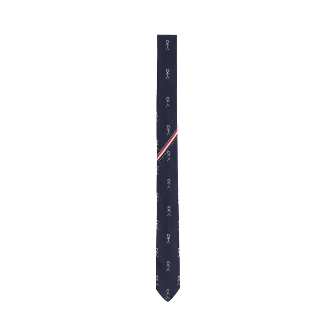 톰브라운 자카드 엔지니어드 미스터 톰 아이콘 클래식 타이 네이비(Thom Browne Jacquard Engineered Mr. Thom Icon Classic Tie Navy) - 1