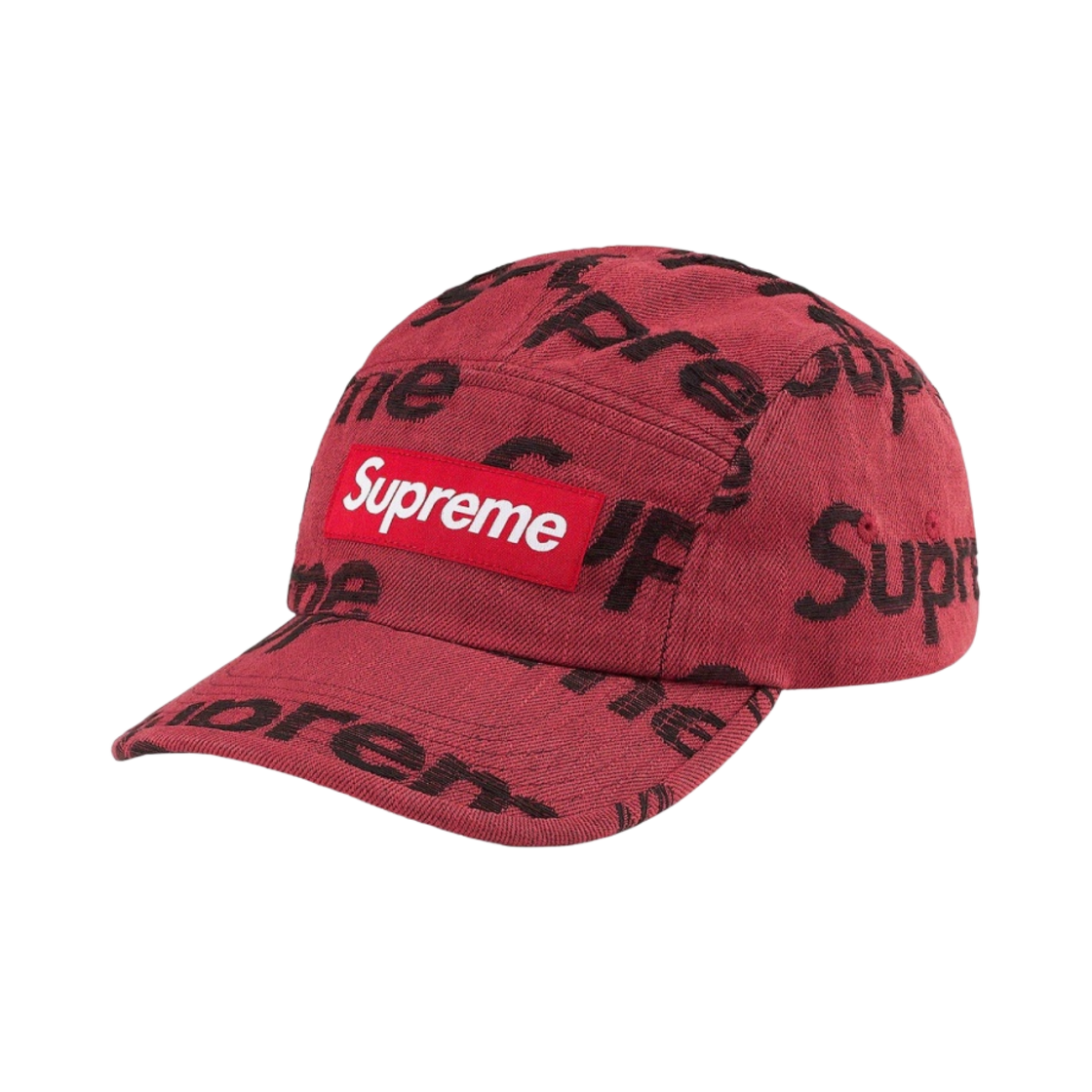 帽子 Supreme Frayed Logos Denim Camp Cap \"Red Supreme Frayed Logos Denim Camp Cap Red - SS21 - US