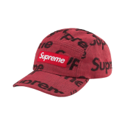 Supreme Frayed Logos Denim Camp Cap Red - 21SS