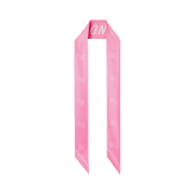 Burberry Montage Print Silk Skinny Scarf Bubblegum Pink