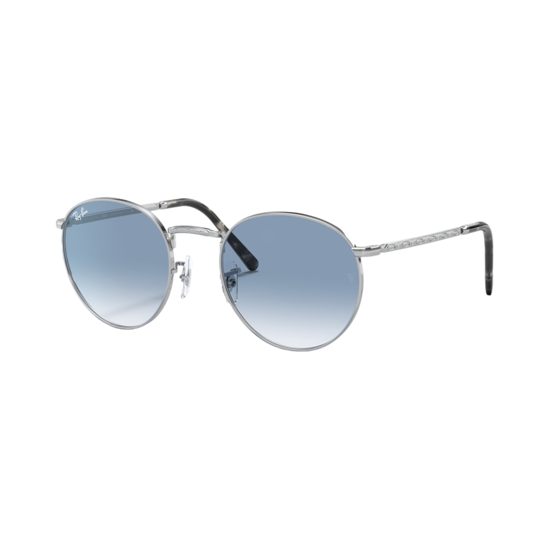 레이밴 뉴 라운드 폴리쉬드 실버 프레임 블루 그라디언트 렌즈(Ray-Ban New Round Metal Polished Silver Frame Blue Gradient Lenses) - 1