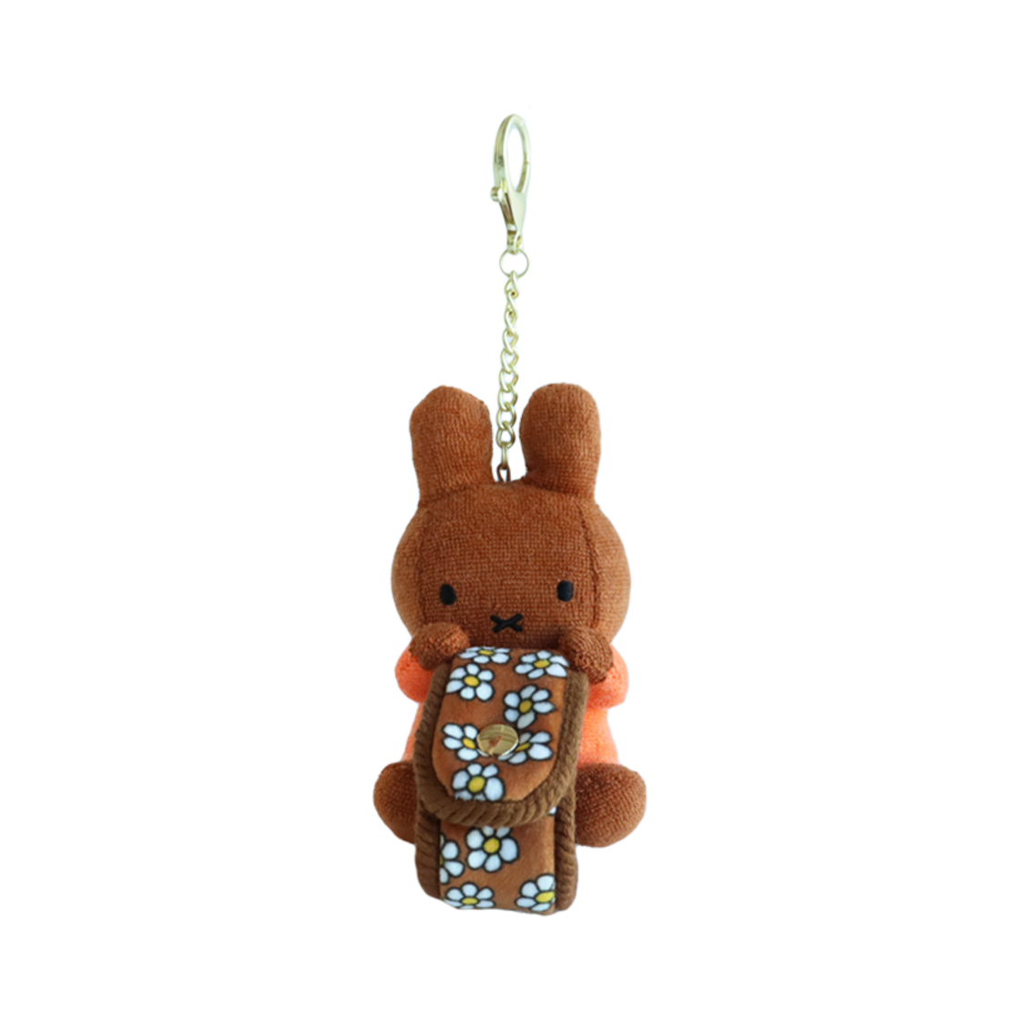 2978-50 Many a Little Miffy Flower Pattern Key Holder Brown