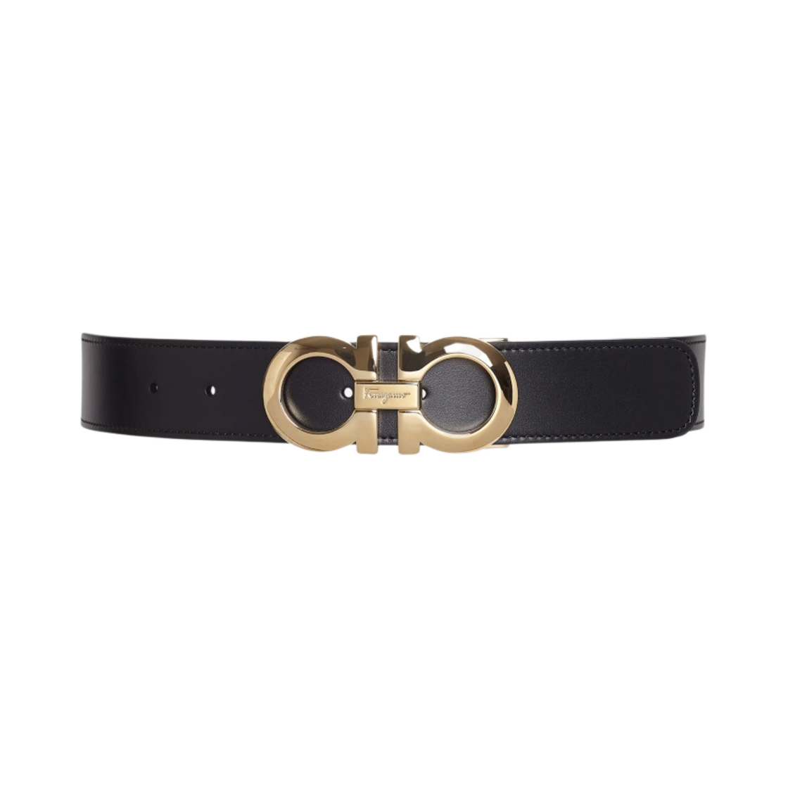 페라가모 리버시블 어드저스터블 간치니 벨트 블랙 히코리(Ferragamo Reversible and Adjustable Gancini Belt Black Hickory)